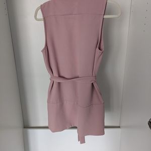 Dressy vest with deep pockets, dusty rose, sz xs